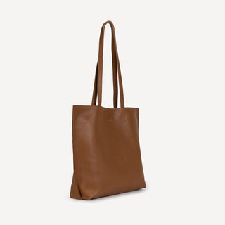 Pebbled Leather Everyday Tote - Camel - JOYN