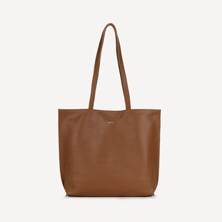 Pebbled Leather Everyday Tote - Camel - JOYN