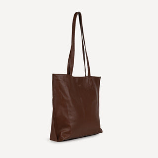 Pebbled Leather Everyday Tote - Vintage Brown - JOYN