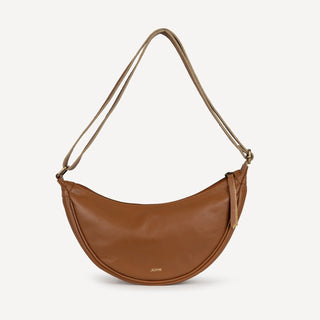 Pebbled Leather Moon Sling - Camel - JOYN