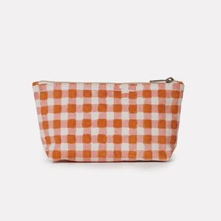 Small Waterproof Pouch - Harvest Gold Gingham - JOYN