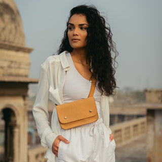Nubuck Belt Bag - Tan