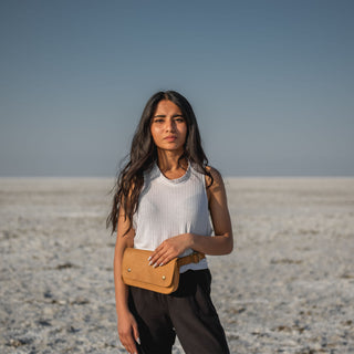 Nubuck Belt Bag - Tan