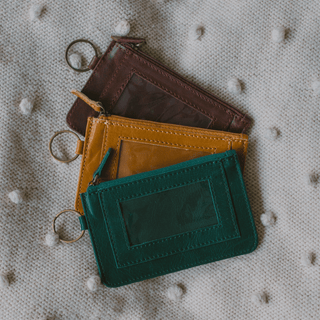 Leather ID Pouch - Camel - JOYN